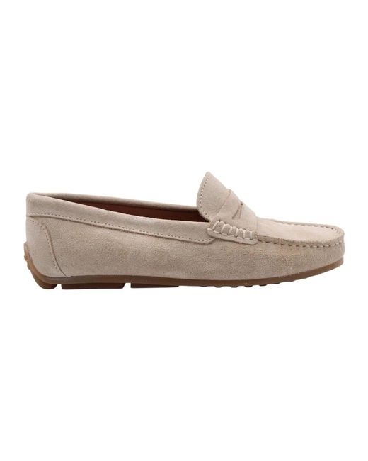 CTWLK Gray Klassische Leder Mokassin Schuhe