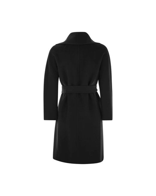 Max Mara Black Belted Coats