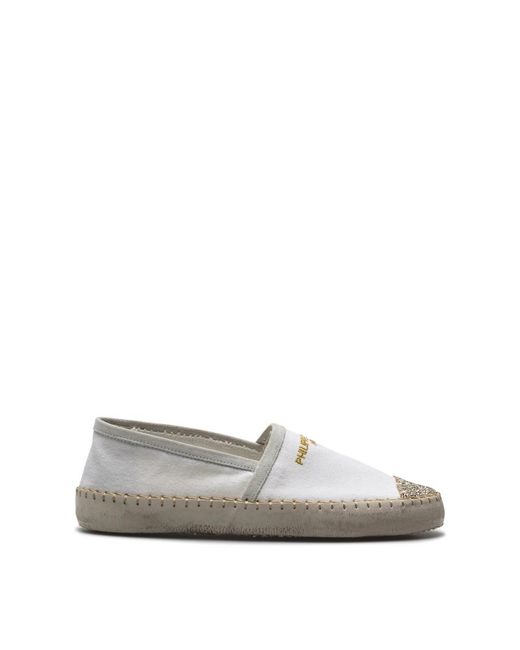 Philippe Model Schoenen ,Wit ,Suède Marseille Low Glitter Slip-On Schoenen in het Gray