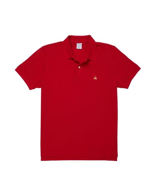 Brooks Brothers Slim-Fit-Kurzärmel-Pik-Polo-Hemd in Red für Herren