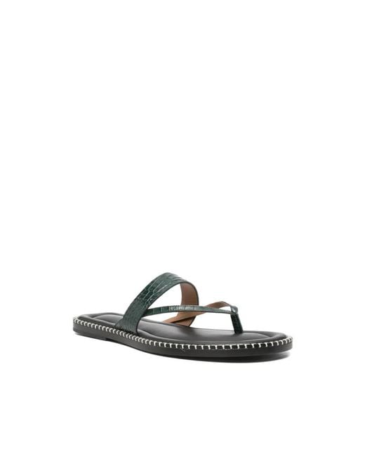 Dries Van Noten Black Flip Flops for men