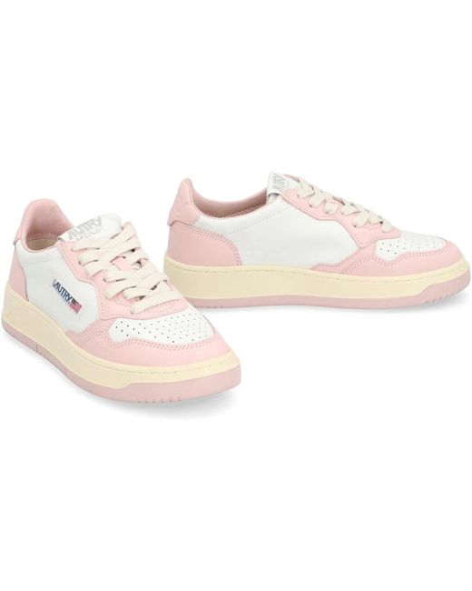 Autry Schoenen ,Roze ,Katoen Medalist Low Sneakers in het Pink