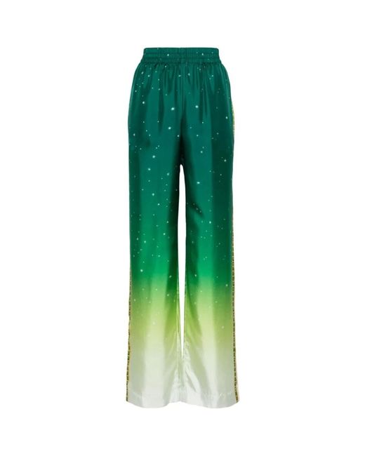 Trousers > wide trousers Casablancabrand en coloris Green