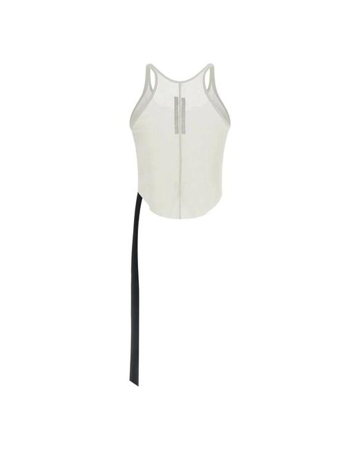 Rick Owens White Basic Tank Top