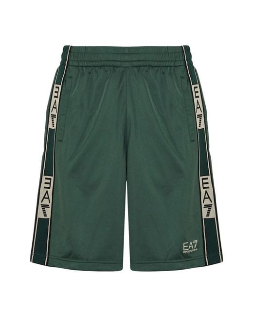 EA7 Green Casual Shorts for men