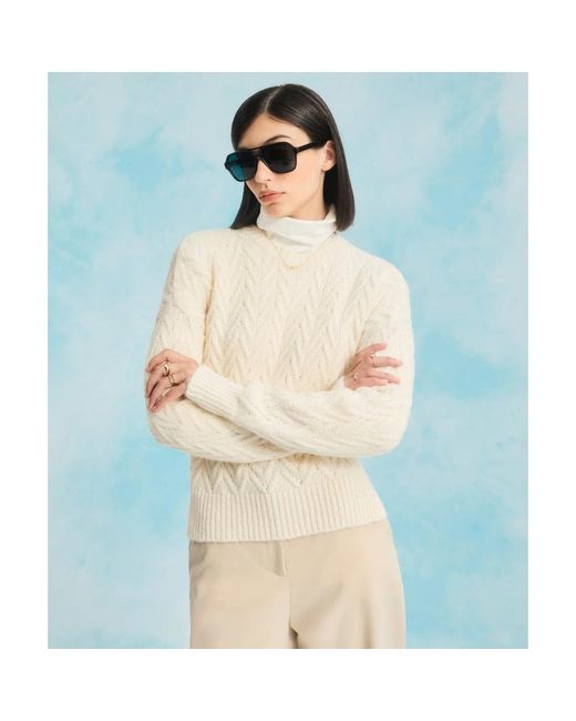 Peuterey Truien & Vesten ,Wit ,Katoen Alpaca Cotton Crew-Neck Sweater in het White