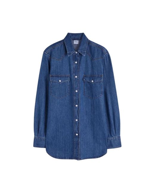 Aspesi Overhemden ,Blauw ,Denim Lange Denim Texaanse Overhemd in het Blue
