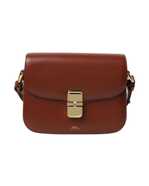 A.P.C. Elegante Leren Schoudertas in het Brown