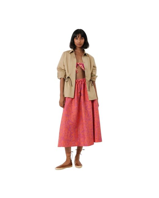Max Mara Midi Rok in het Red