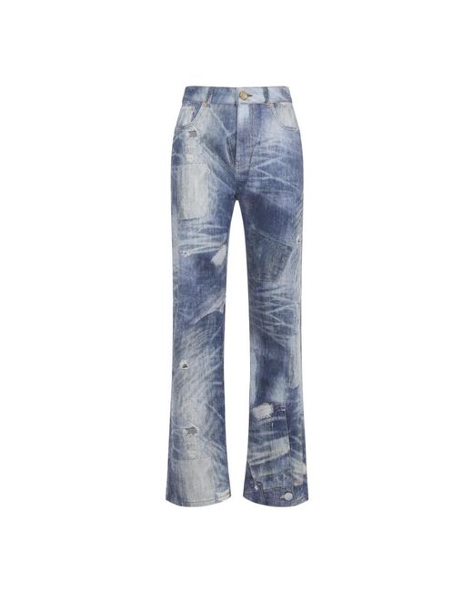 Roberto Cavalli Jeans ,Blauw ,Katoen Five-Pocket Flared Jeans in het Blue