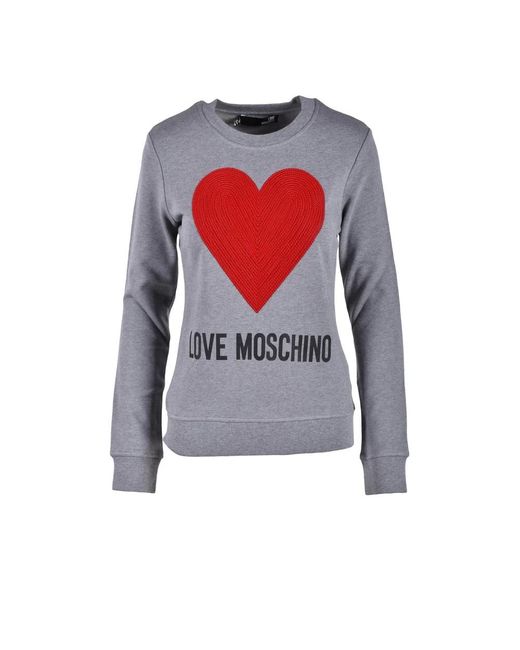 Love Moschino Gray Long Sleeve Tops