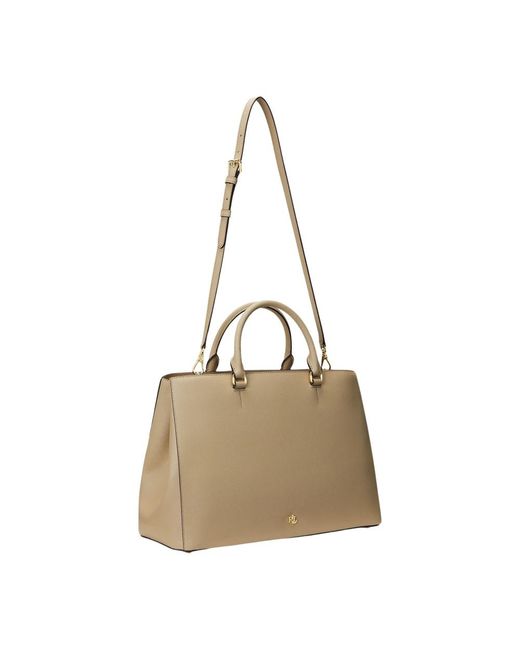Ralph Lauren Natural Hanna 37 Satchel Groß