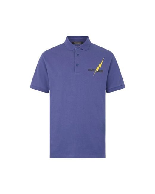 Roberto Cavalli Blue Polo Shirts for men