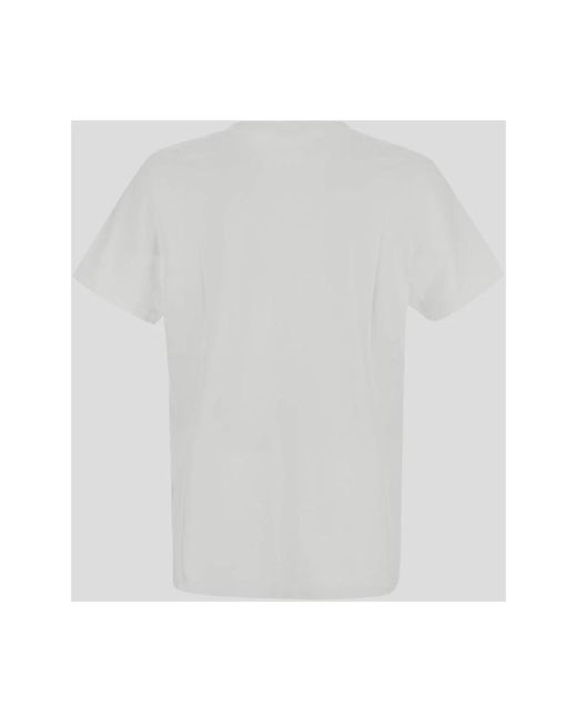 Versace Tops ,Wit ,Katoen Gouden Medusa Geborduurd T-Shirt in het White voor heren