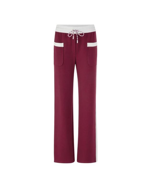 Marc Cain Red Straight Trousers