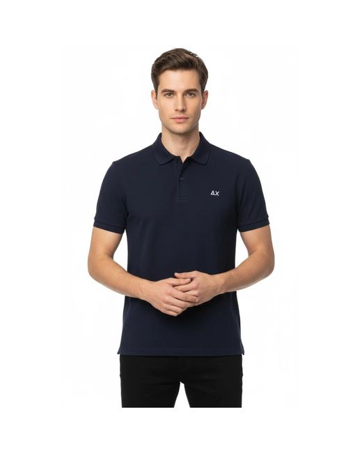 Sun 68 Tops ,Blauw ,Katoen Basic S/S Polo in het Blue voor heren