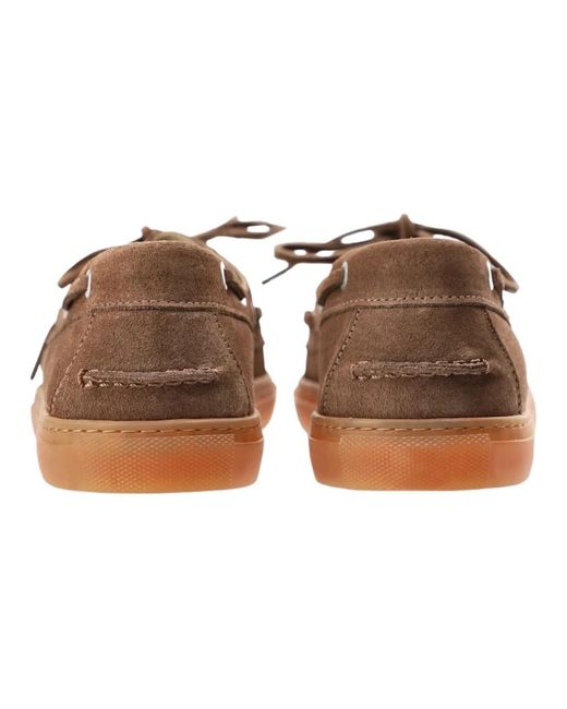 COPENHAGEN Brown Boat Shoes for men
