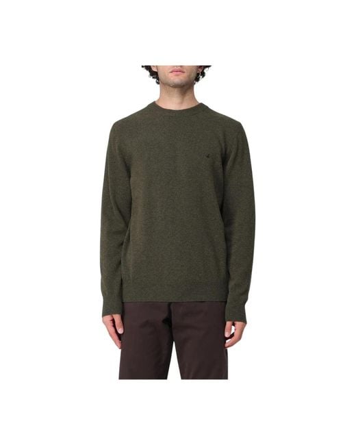 Round-Neck Knitwear di Brooksfield in Green da Uomo