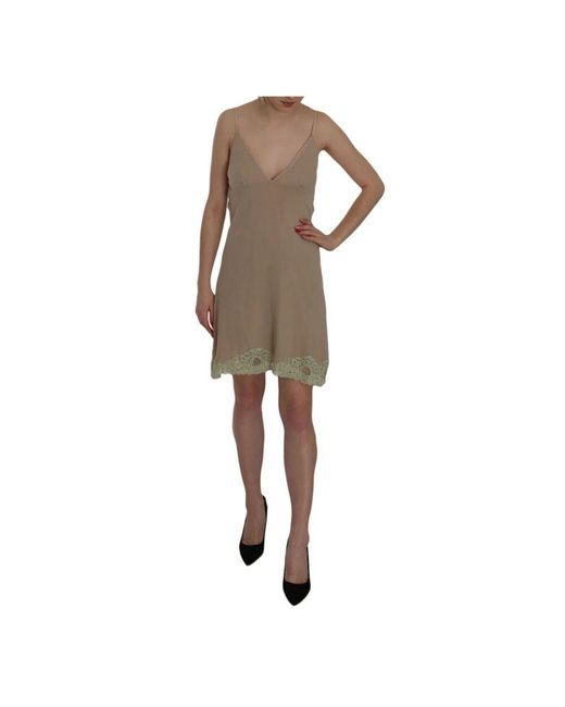 Pink Memories Natural Spitze mini kleid
