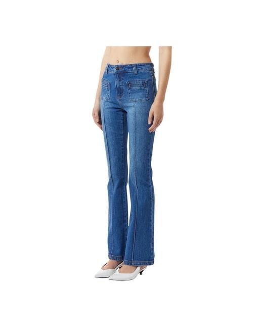 Silvian Heach Boot-Cut Jeans in het Blue