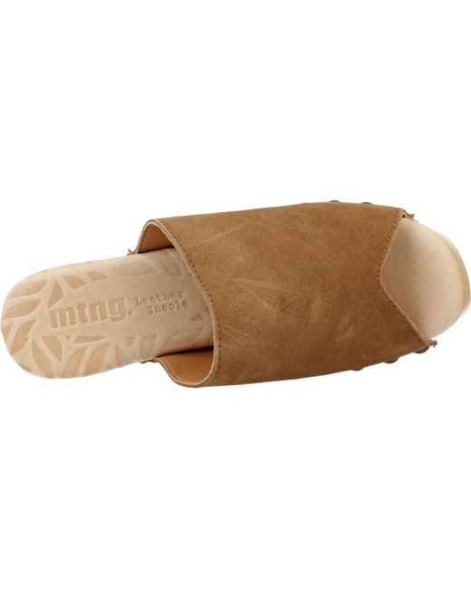 MTNG Brown Stilvolle heeled mules sandale,stilvolle heeled mules sandalen