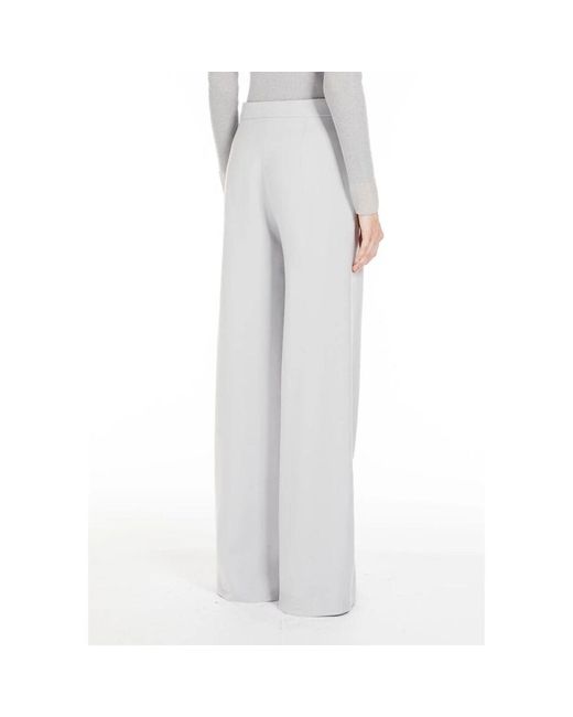 Wide Trousers Max Mara de color Gray