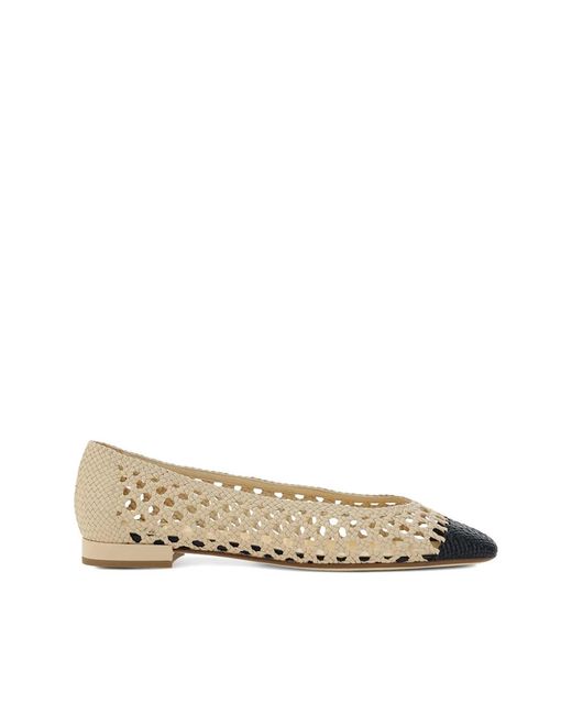 Francesco Russo Natural Ballerina Shoes