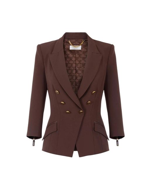 Elisabetta Franchi Brown Blazers
