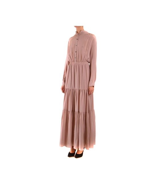 Semicouture Pink Maxi Dresses