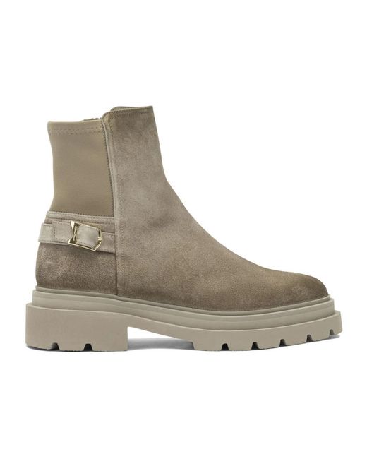 Santoni Gray Ankle Boots