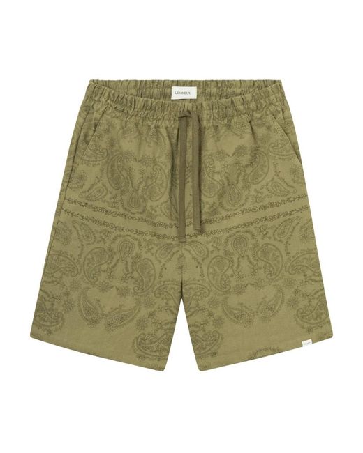 Les Deux Green Casual Shorts for men