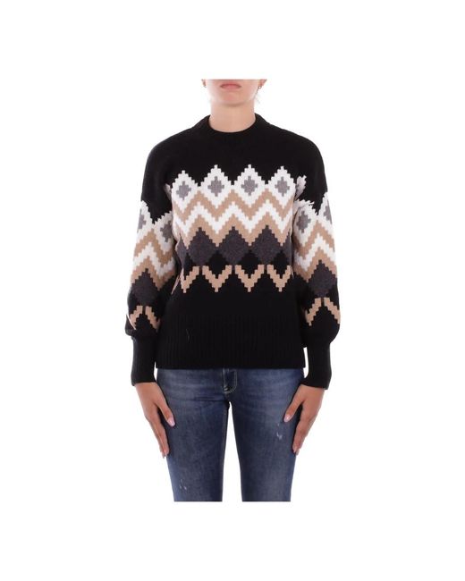 Barbour Black Roter Pullover Regular Fit Baumwolle Wolle