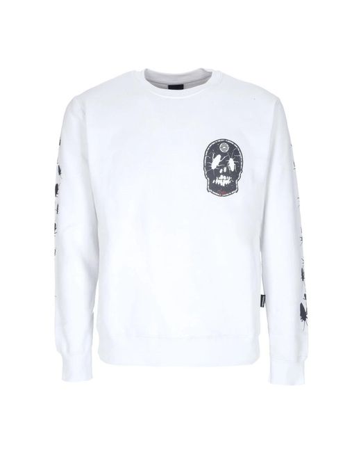 Propaganda Hoodies & Sweatvesten ,Wit ,Katoen Witte Crewneck Sweatshirt Met Print in het White voor heren