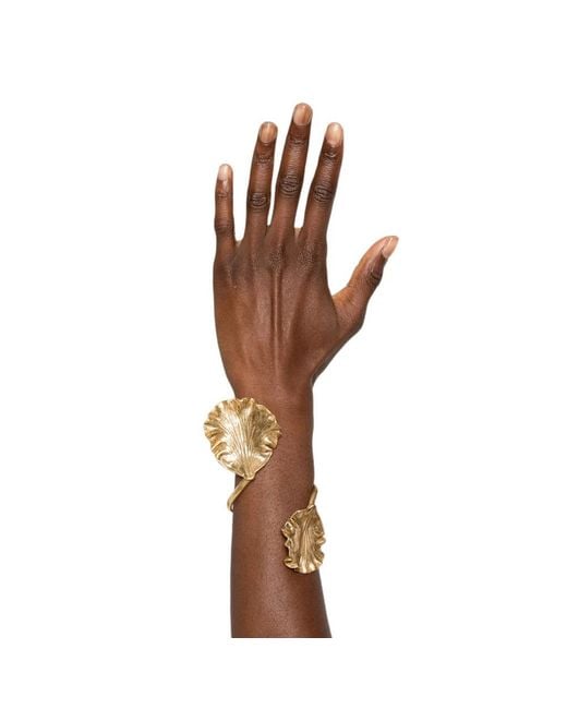 Cult Gaia Metallic Iris Leaf Cuff