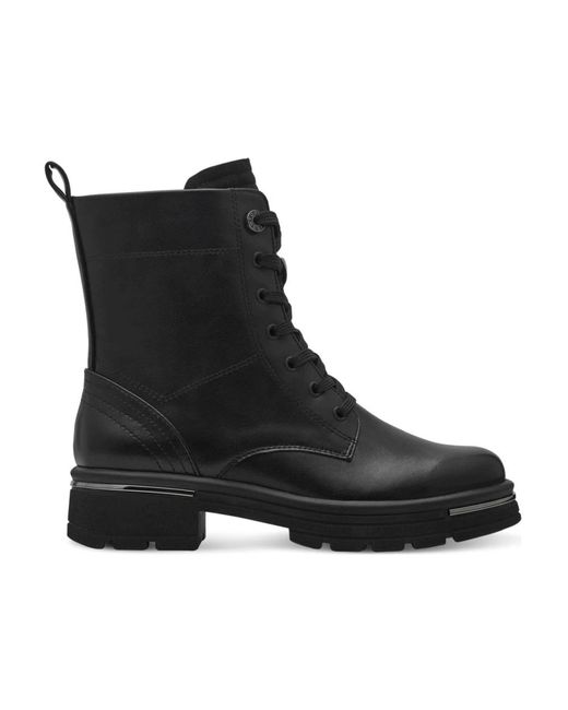 Lace-Up Boots di Marco Tozzi in Black