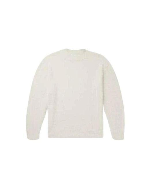 Dries Van Noten White Round-Neck Knitwear for men