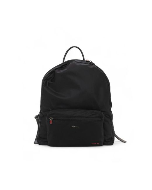 Kiton Black Backpacks for men