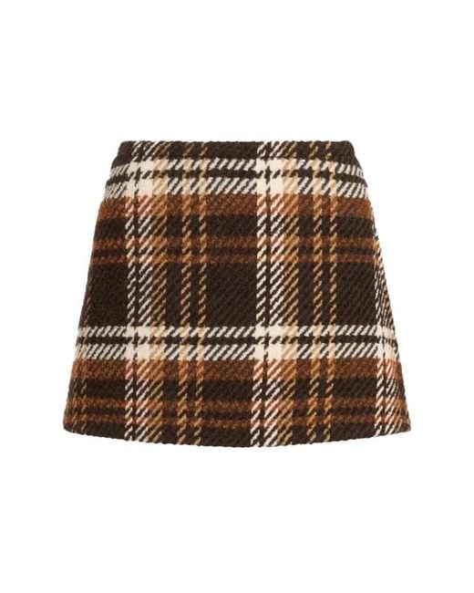 Patou Brown Short Skirts