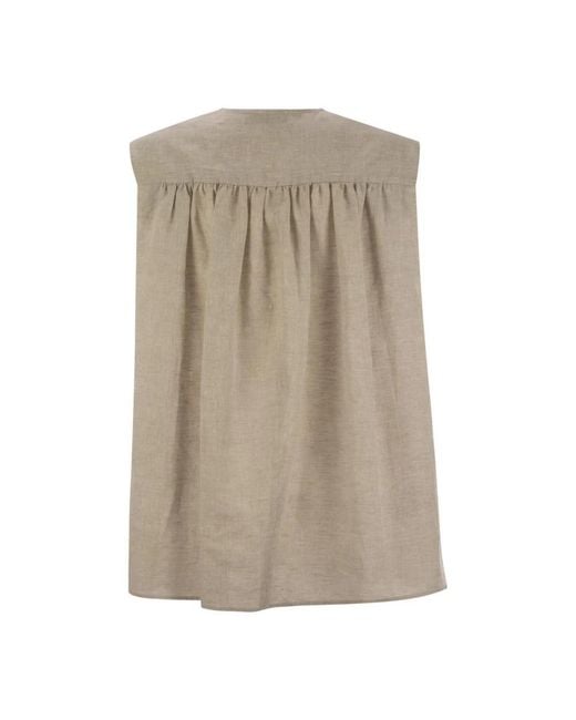 Fabiana Filippi Brown Sleeveless Tops