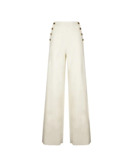 Max Mara White Wide Trousers