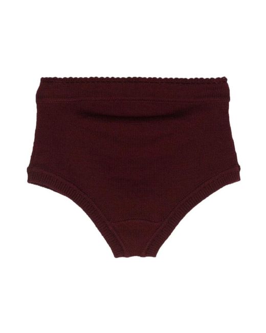 Dries Van Noten Red Short Shorts