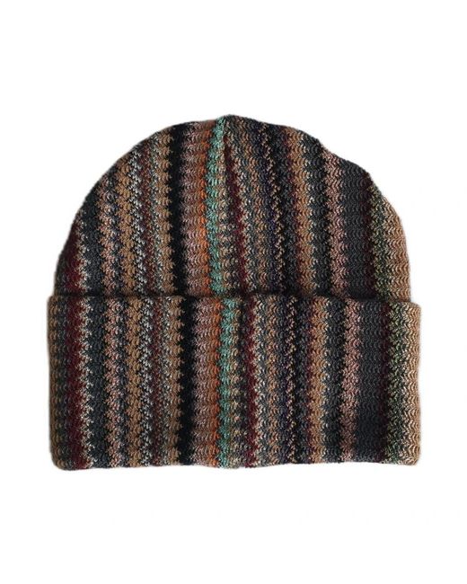 Missoni Accessoires ,Veelkleurig ,Wol Kleurrijke Geometrische Wintermuts in het Multicolor