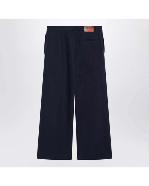Acne Blue Wide Trousers for men