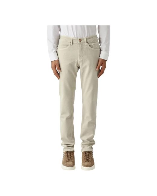 Straight Jeans di Jeckerson in Natural da Uomo