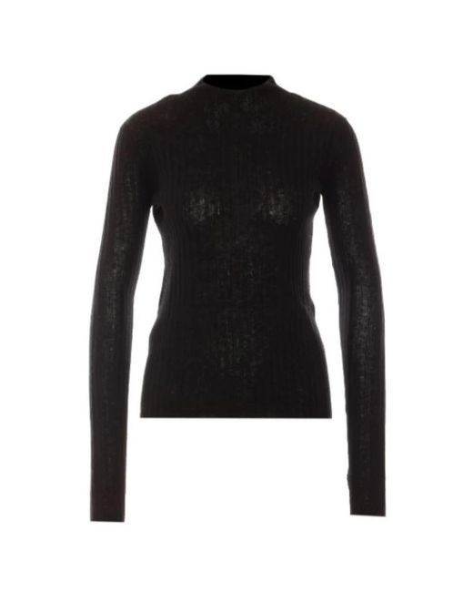 Pinko Black Round-Neck Knitwear