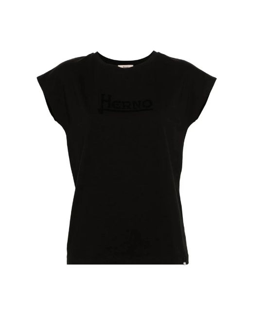 Herno Black T-Shirts