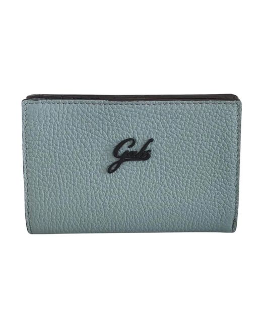 Gabs Accessoires ,Blauw ,Leer Blauwe Portemonnee Met Ritssluiting in het Blue