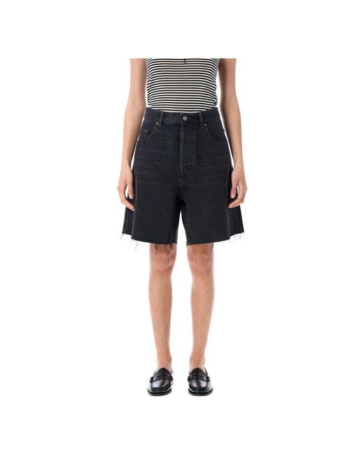 Saint Laurent Black Denim Shorts