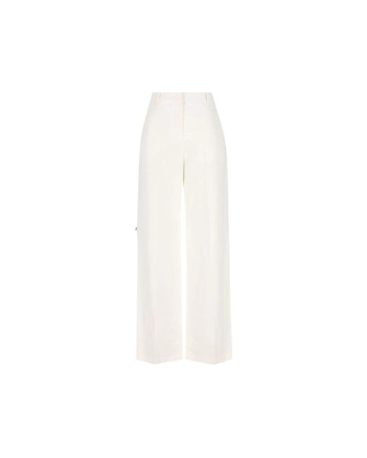 Fendi White Wide Trousers