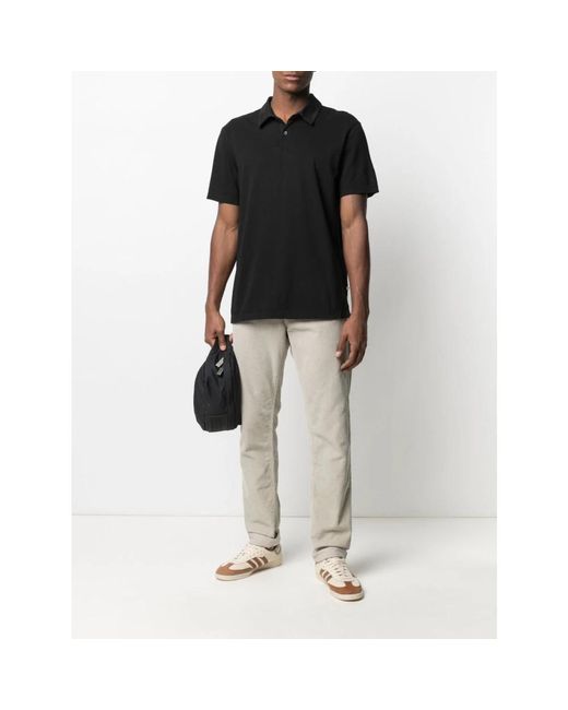 James Perse Zwarte Katoenen Poloshirt in het Black